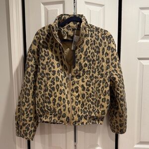 Blank NYC animal print bomber NWT